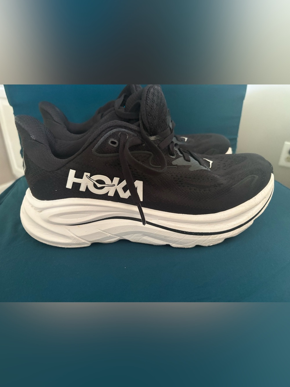 Hoka Women’s Black and White Running Sneakers - Picture 4 of 6